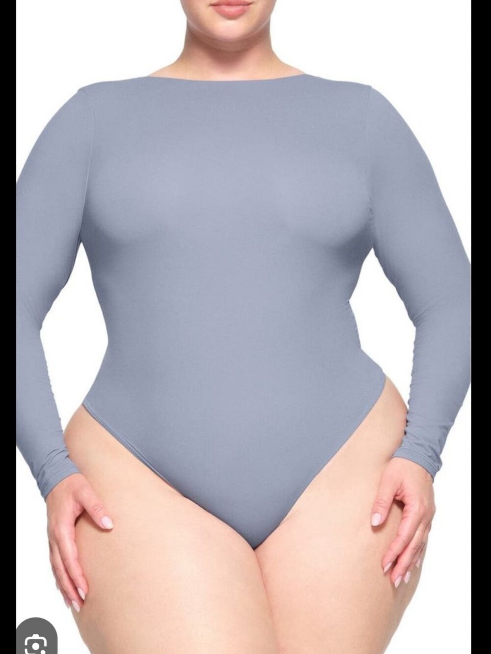 SKIMS Fits Everybody Low Back Bodysuit In Slate 2x
